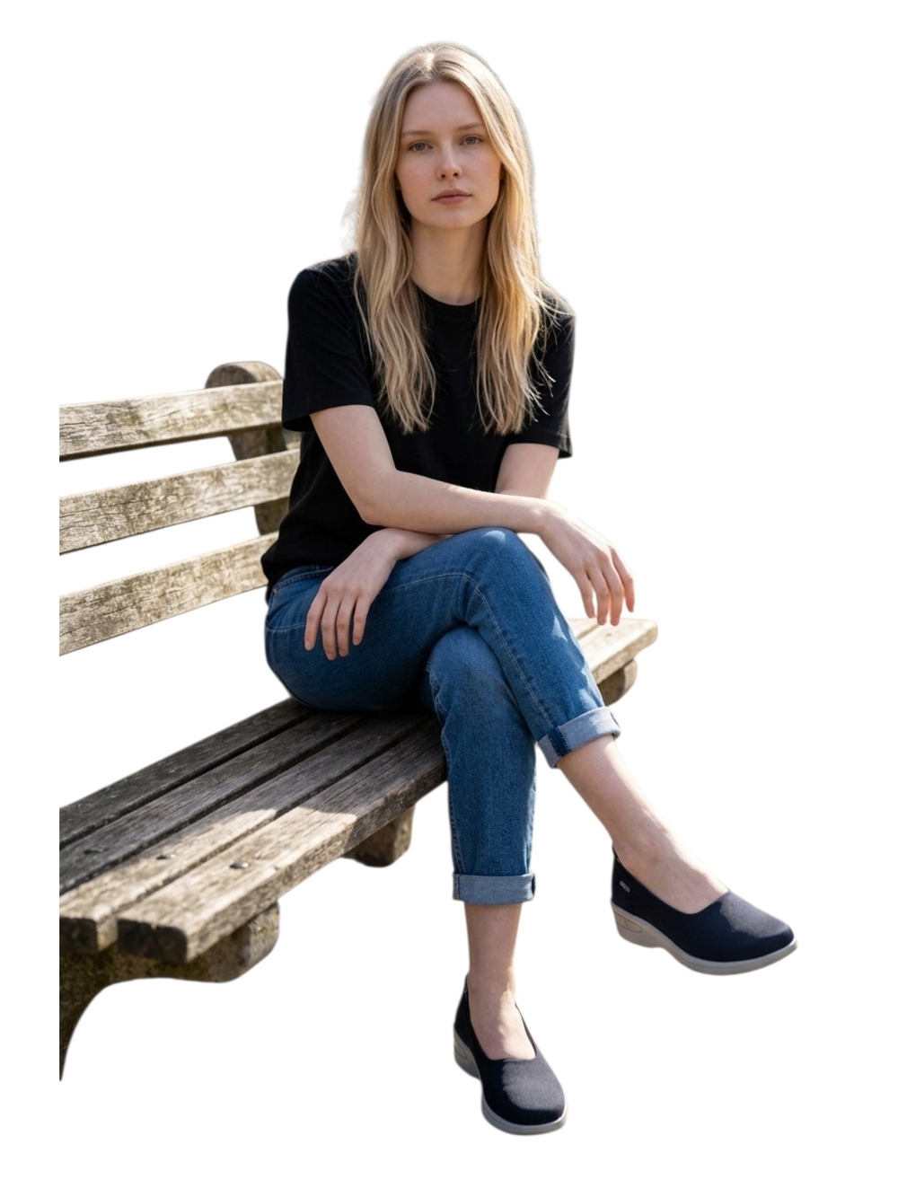 G.H. Bass & Co. Women's Navy Slip-On Flats
